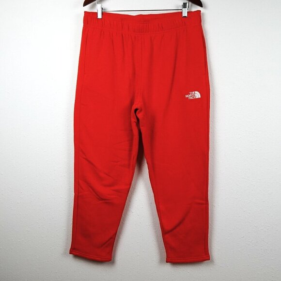 North Face Fleece Sweatpants Women's Size L Red Evolution Cocoon-Fit - Picture 1 of 12